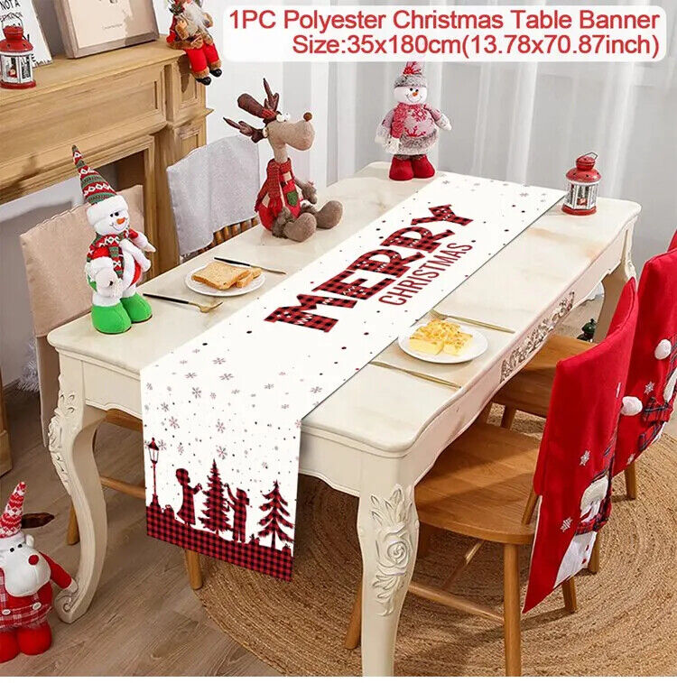 Tischdecke Weihnachten Tisch Läufer Dekoration Christmas Tischbezug Tischdeko