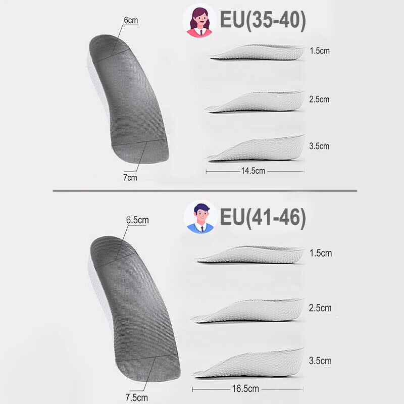 HABO Erhöhung Stützhöhe, Einlegesohlen, orthopädisch atmungsaktiv Memory Foam,