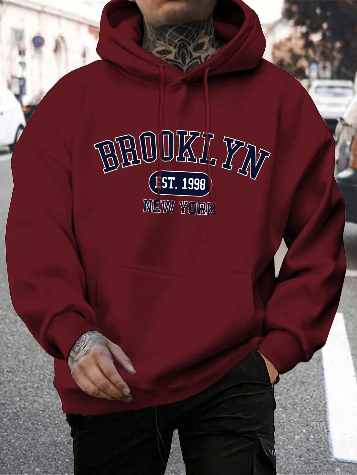 HABO Brooklyn New York Männer Hoodie – Oversize Hoody, Mode Trainingsanzug