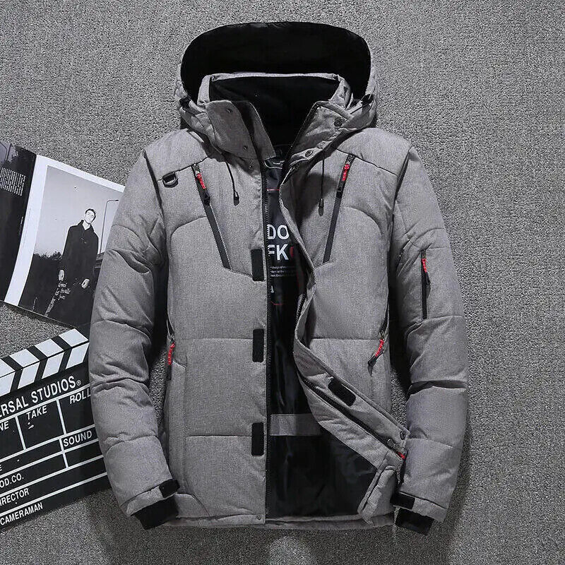 HABO Winterjacke Parka Mantel Männer dick Mit Kapuze Daunen Jacke Casual