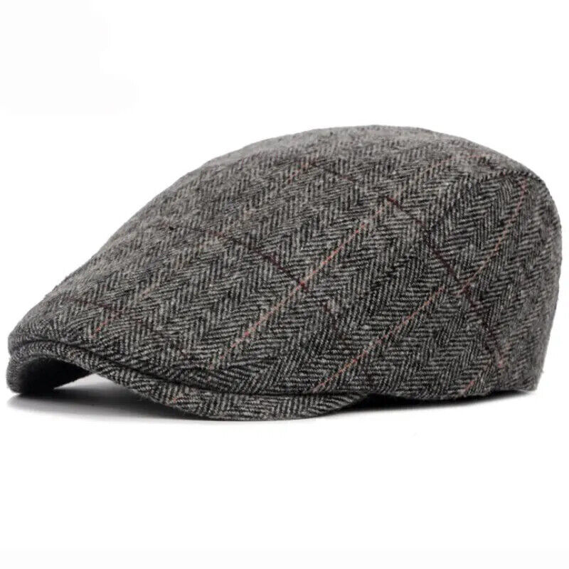Schiebermütze Retro Peaky Blinders Britisch Baskenmütze Schwarz Grau Braun