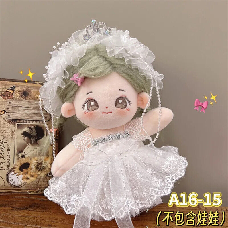 Prinzessinnenkleid für 20 cm Idol-Puppen – Zubehör für Super-Star-Plüschpuppen