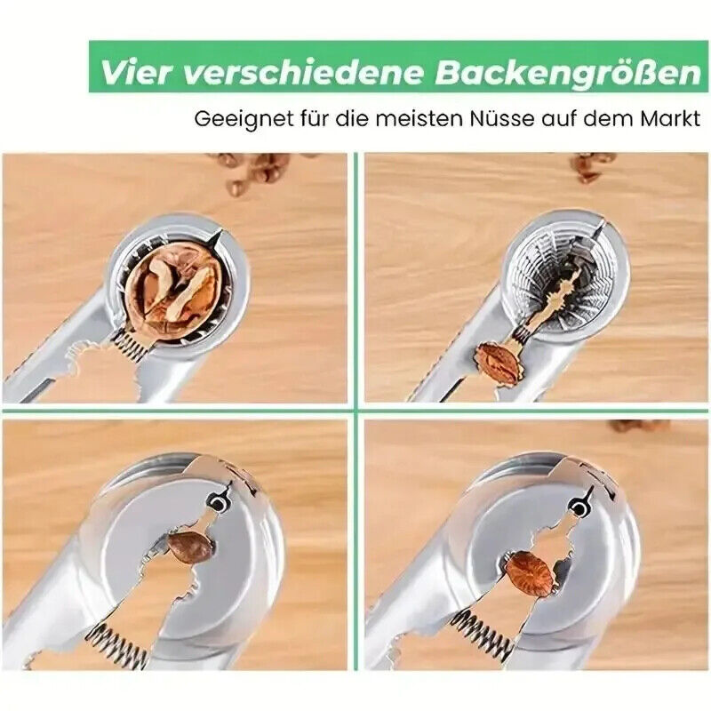 HABO Silberner Metall-Multifunktions-Walnuss-Clip – Haushalts-Nuss-Schälwerkzeug