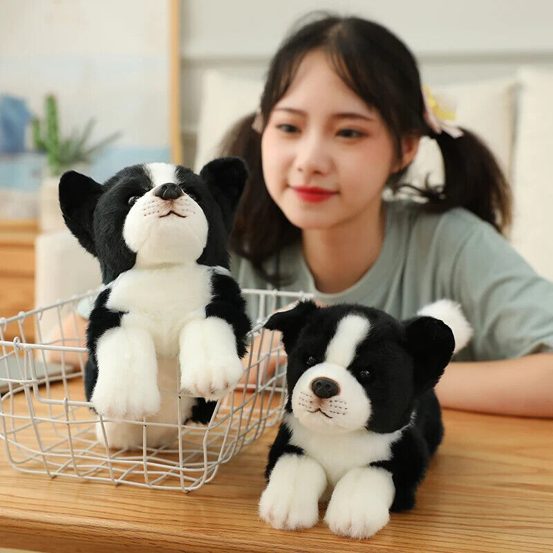 Border Collie Plüschhund - Realistische Wohndeko