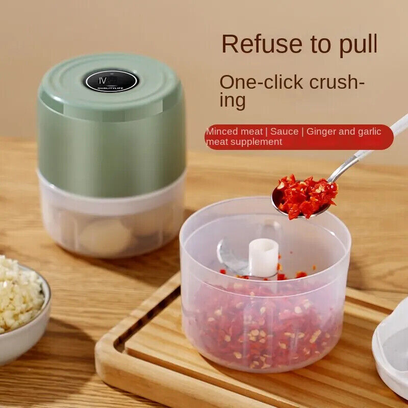 HABO Elektrischer Gemüse Zerkleinerer Knoblauch Häcksler Gemüse Zwiebel Kochen