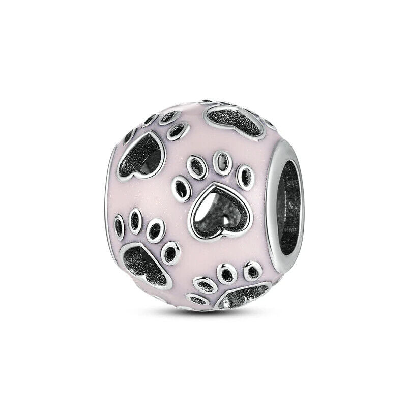 HABO TiereSerie Charms Silber – Hund, Katze Perlen für Pandora Armband Anhänger