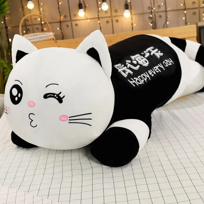 110 cm große Plüschkatze – Weiches Cartoon-Tierkissen als perfektes Geschenk