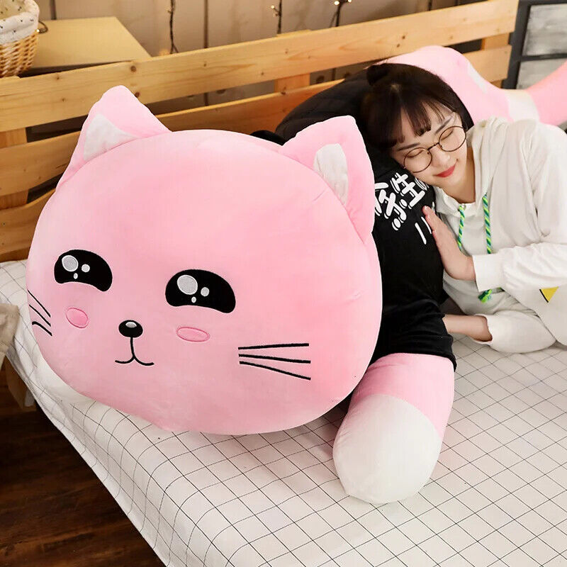 110 cm große Plüschkatze – Weiches Cartoon-Tierkissen als perfektes Geschenk
