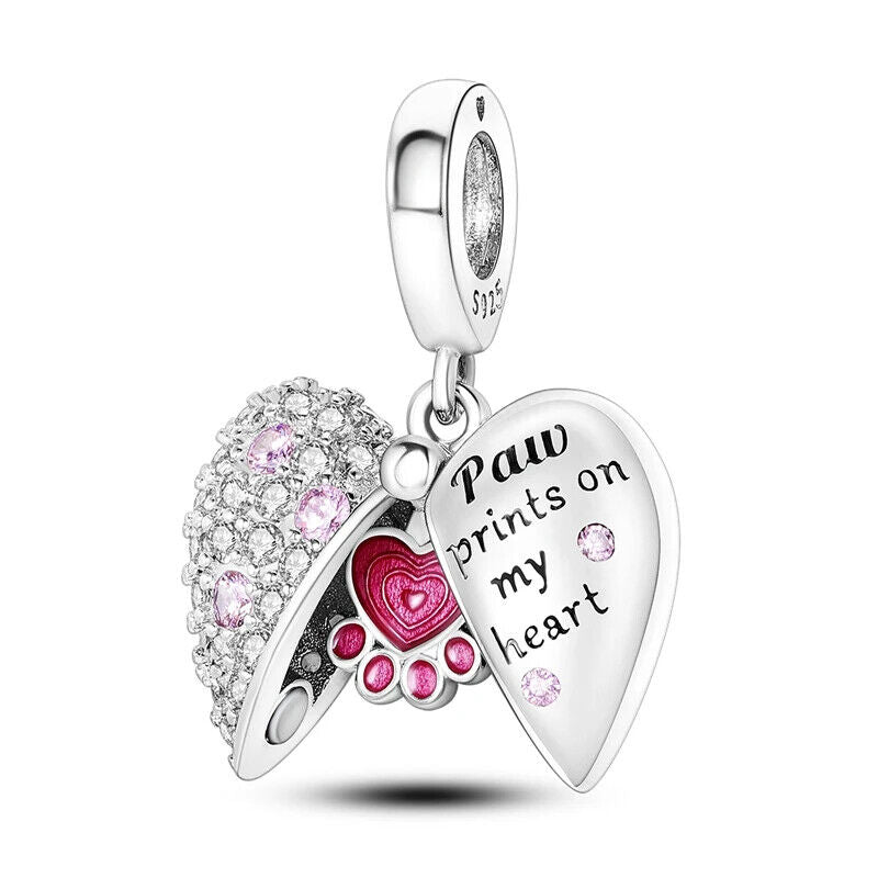 HABO TiereSerie Charms Silber – Hund, Katze Perlen für Pandora Armband Anhänger