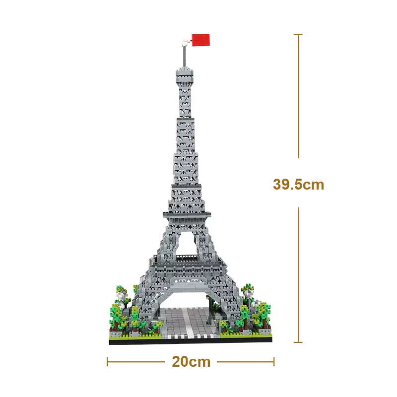 HABO Bausteine Sehenswürdigkeiten Realistisch Kolosseum Eiffel Turm Louvre Pisa