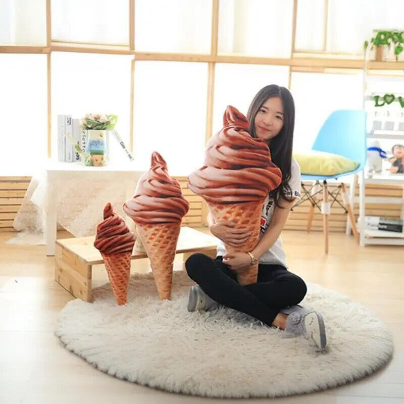 HABO Eis Waffel Plüsch Kissen Kuscheltier Bunt Riesig Bunt Streusel Geschenk
