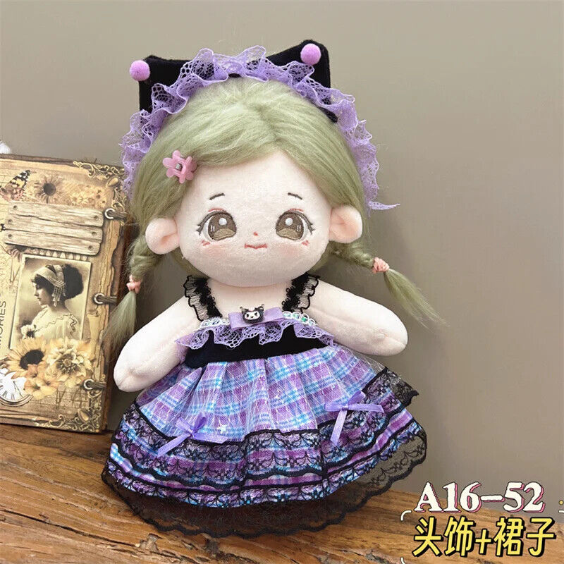 Puppenkleider für 20 cm Baumwoll-Idolpuppen – Prinzessinnenkleid und Overalls