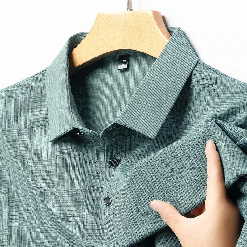 HABO Bedrucktes Business-Casual Polo-Shirt für Herren – Kurzarm, Bequemes
