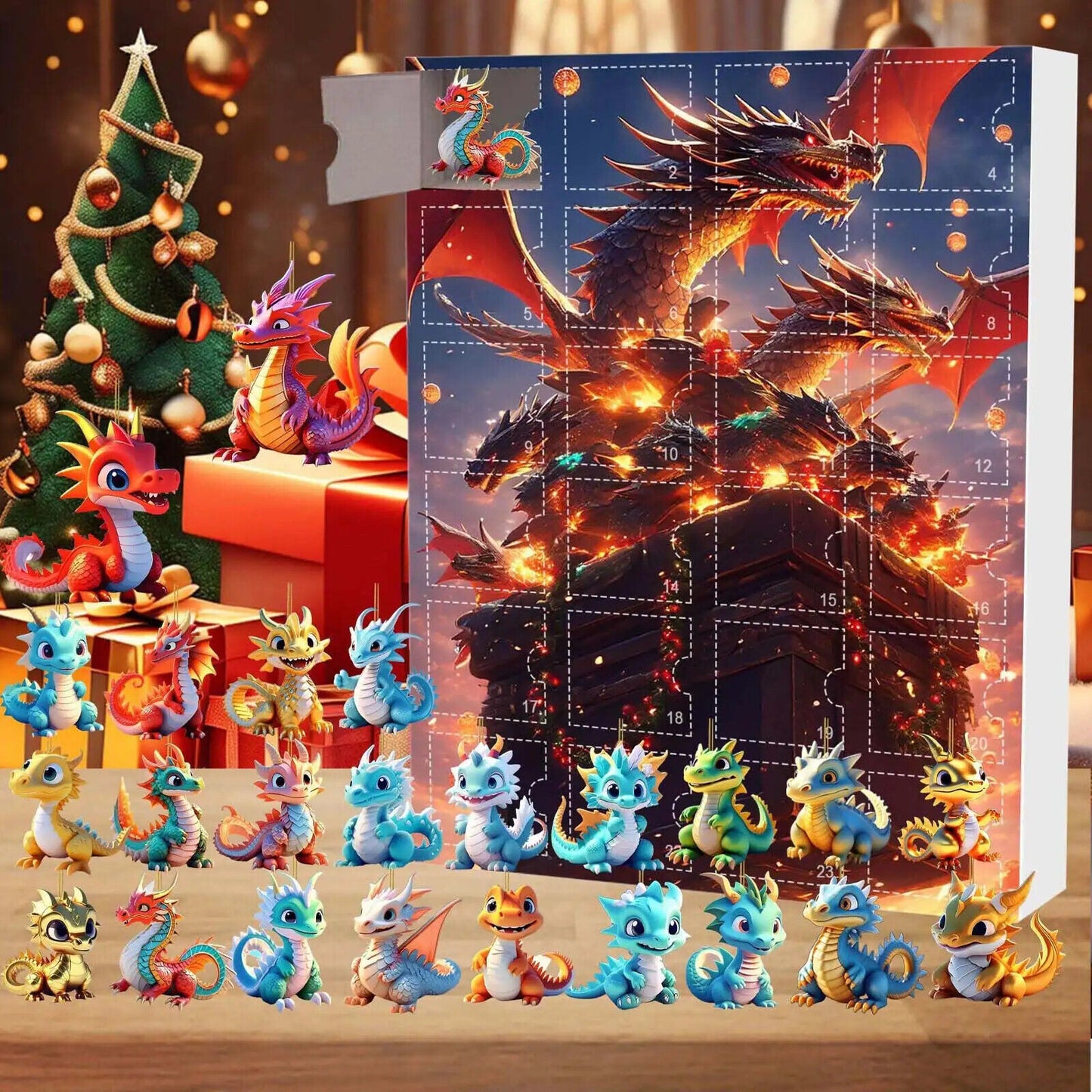 Adventskalender Kinder Drachen Geschenk Süß Drachenbabys Jungs Mädchen
