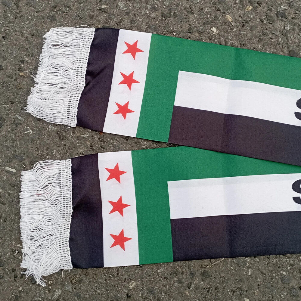 HABO Syrien Neue Flagge Republik Schal Fahne Wimpel Grün Drei Sterne