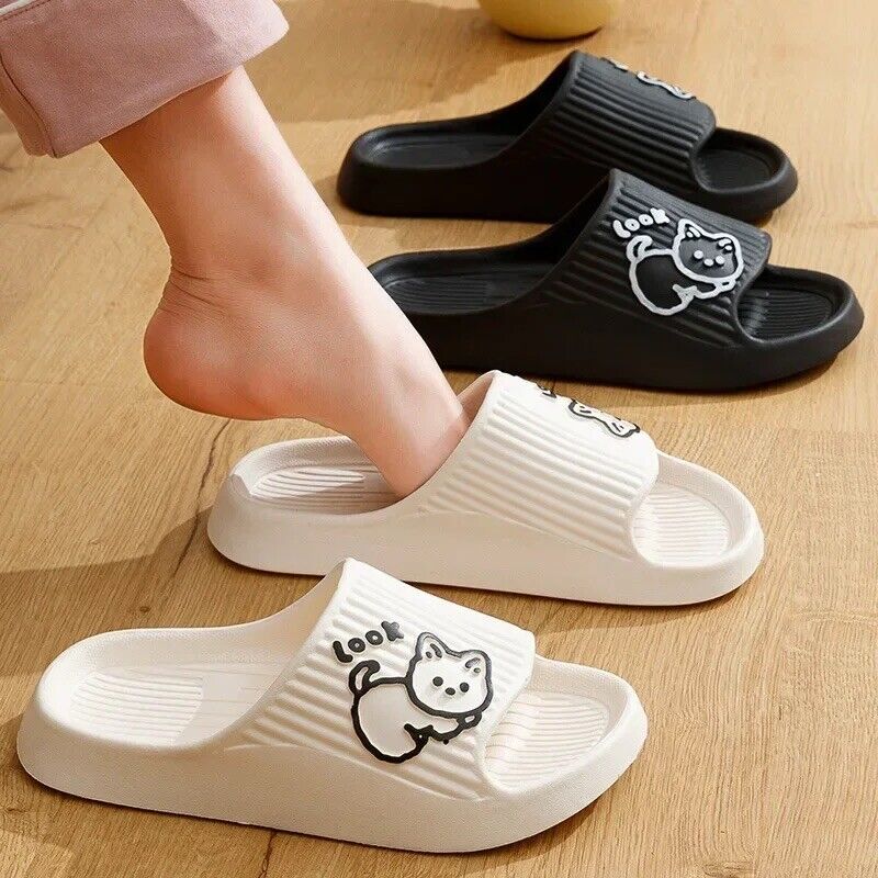 HABO Katze Hausschuhe Damen Badeschuhe Süß Strand Flip Flop Koreanisch Latschen