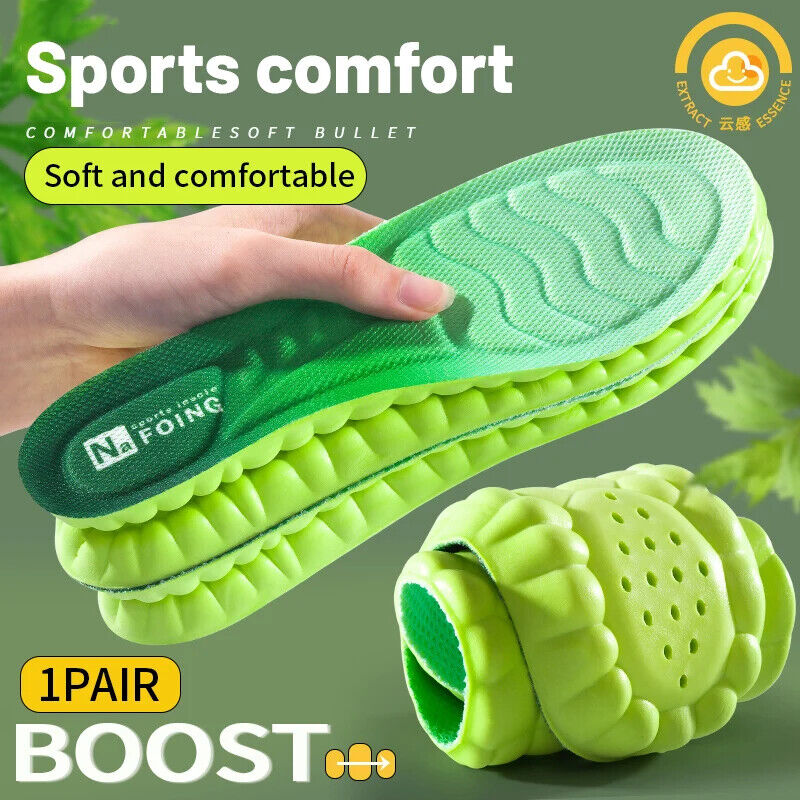HABO 4D Cloud Technology Sport-Einlegesohlen – Weiche, stoßdämpfende PU-Sohlen