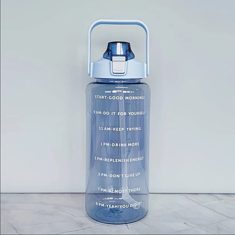 HABO Tragbare Wasserflasche mit Fassungsvermögen Zeitmarkierung Ideal für Reisen