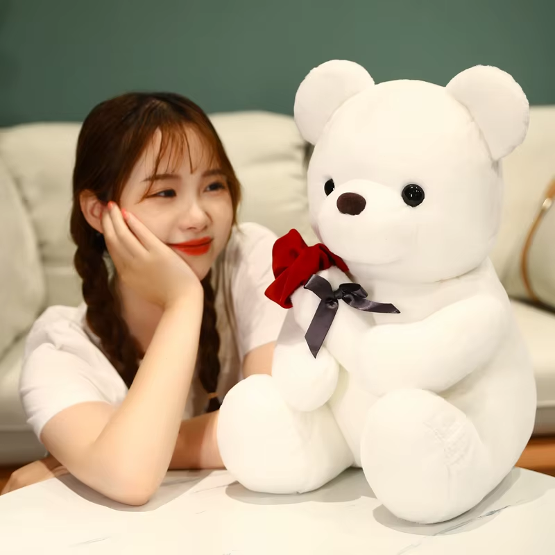 HABO Teddy Mit Rose Teddybär Plüschtier Bär Valentin Geschenk Freundin Romantisc
