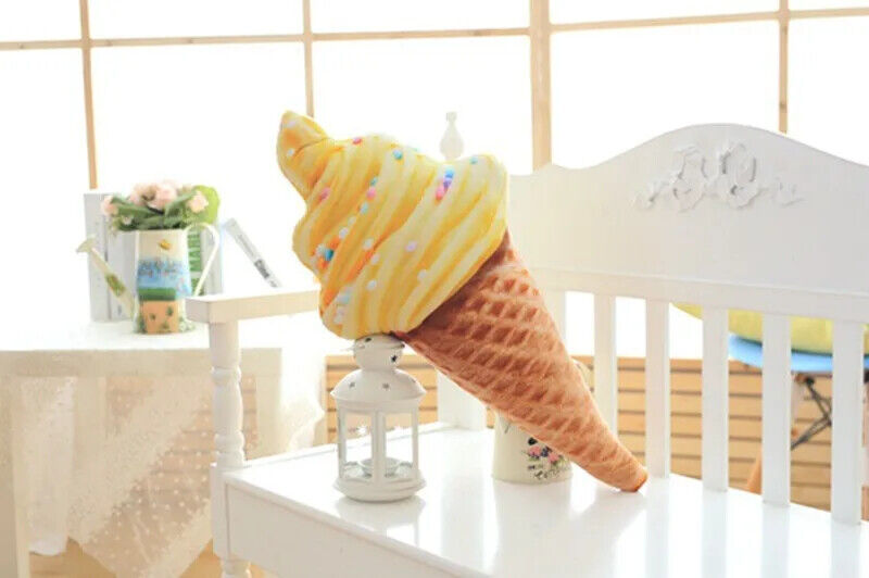 HABO Eis Waffel Plüsch Kissen Kuscheltier Bunt Riesig Bunt Streusel Geschenk