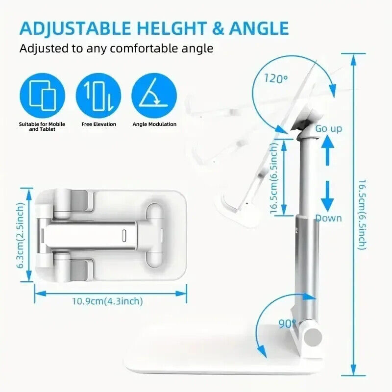 HABO Faltbarer Handy Halter Flexibler Tablet Ständer Verstellbar für alle Geräte