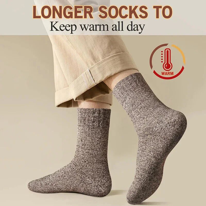 HABO Winter Herrensocken – Dicke Merinowollsocken mit Handtuchboden, Slipper