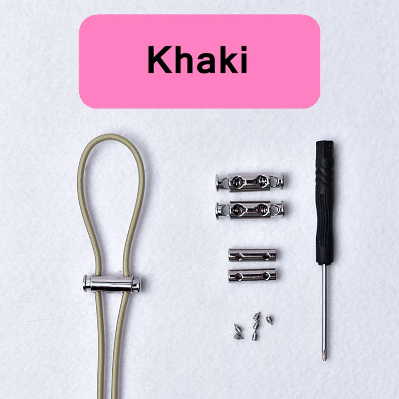 1 Paar Elastische Schnalle Schnürsenkel Kein Schnüren Schnürsenkel Metall Lock-