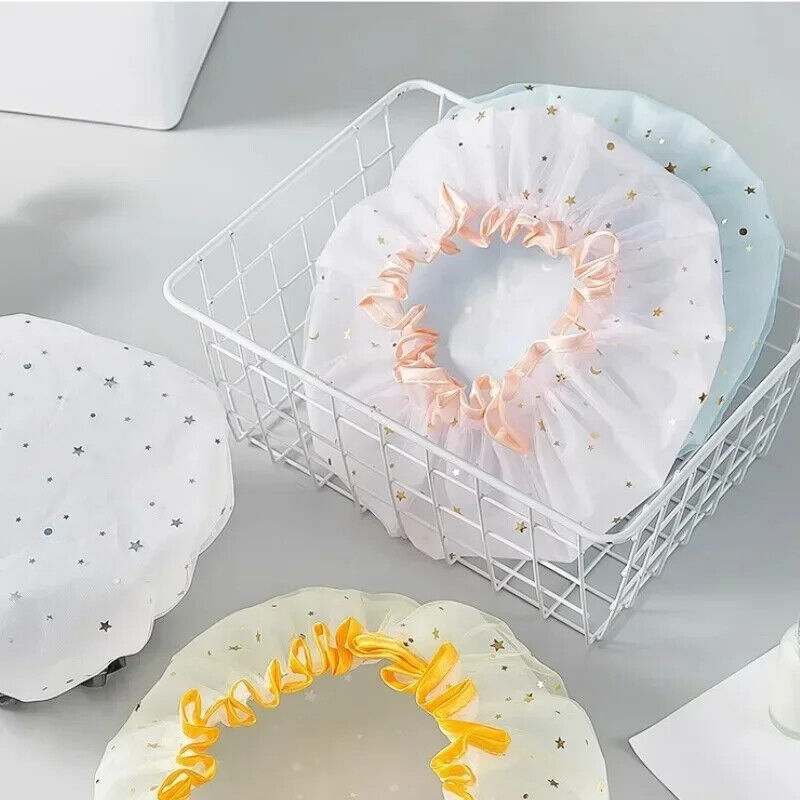HABO Duschhaube Mit Sternen Niedlich Wasserdicht Doppelwandig Frauen Bad Dusche