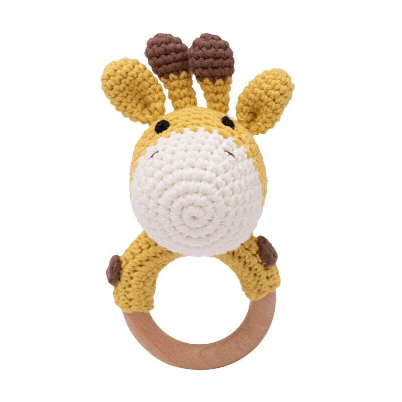 HABO Baby Häkel Tier Rassel Mit Ring Bär Teddy Hase Hund Spielzeug Kleinkind