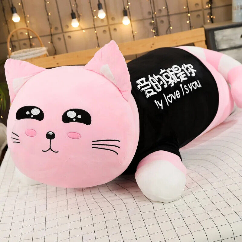 110 cm große Plüschkatze – Weiches Cartoon-Tierkissen als perfektes Geschenk