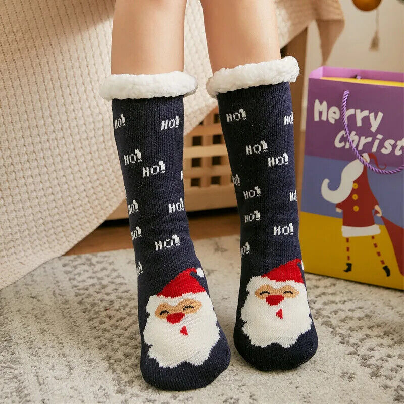 HABO Warme Wintersocken Weihnachtsdesign Weihnachten Plüsch Socken Geschenk