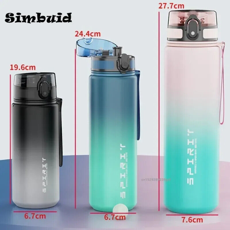 HABO Wasser Flasche 500ml / 650ml / 1000ml Trinkflasche Groß Sport Verschluss