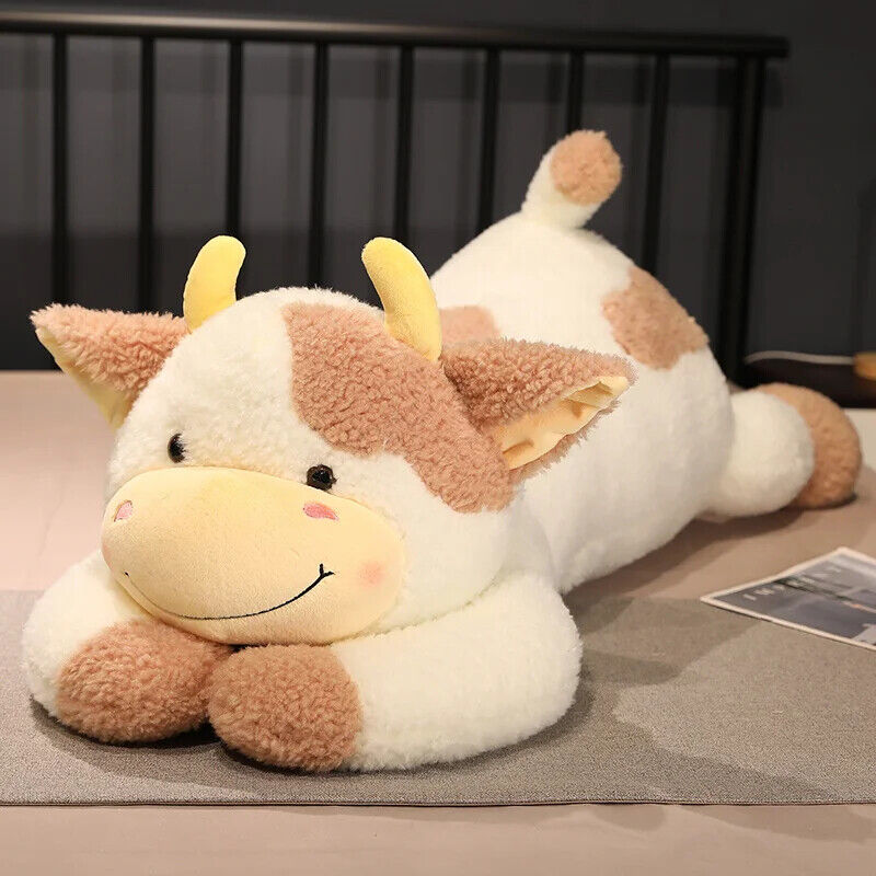 Milch Kuh Plüschtier Kuscheltier Spielzeug Stofftier 90 CM Schlaf Kissen Kinder
