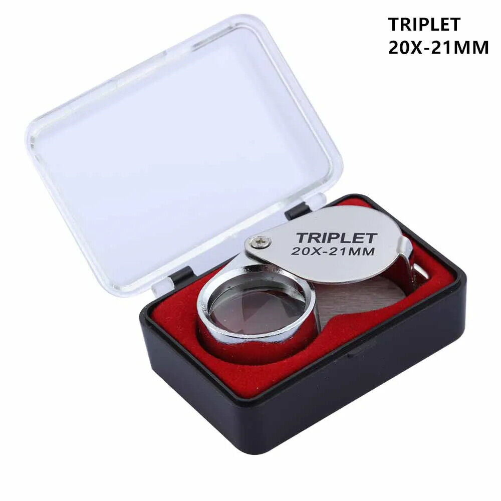 HABO Taschenlupe Faltbar für Schmuck – Triplett Lupe für Detailansicht