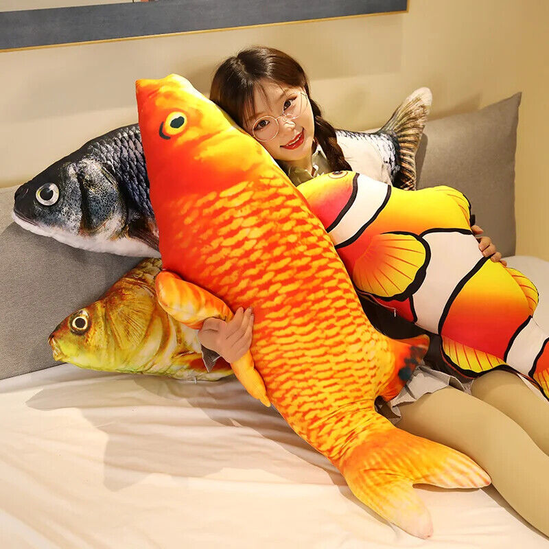 HABO Fisch Kuscheltier Goldfisch Nemo Angler Geschenk Plüschtier Riesig Stofftie