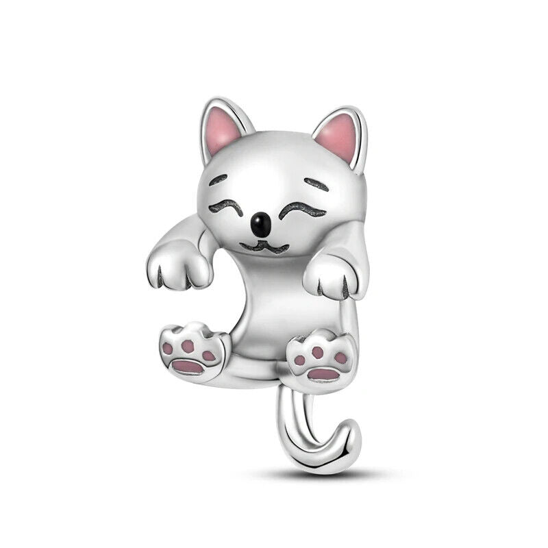 HABO TiereSerie Charms Silber – Hund, Katze Perlen für Pandora Armband Anhänger
