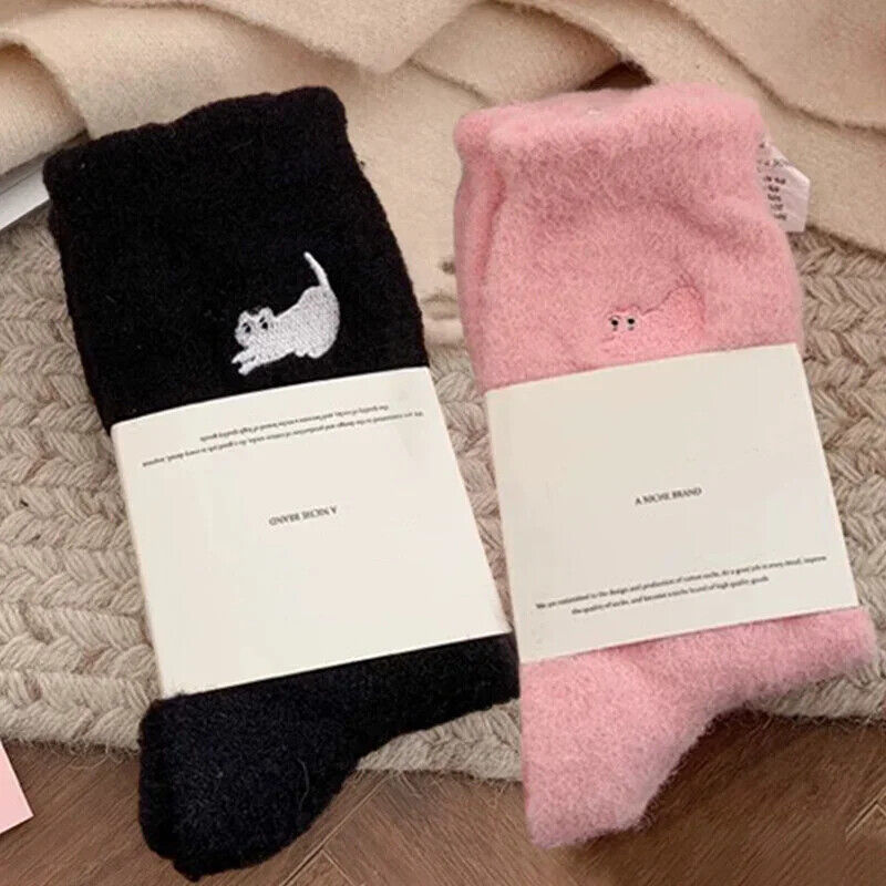 3 Paar Premium Katzen Socken Weiche Plüsch Socken sehr warm Winter flauschig