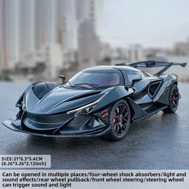 Pagani Auto Modell Spielzeug Sammlerstück Pagani detailgetreues Modell Aluminium