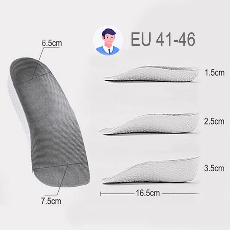 HABO Erhöhung Stützhöhe, Einlegesohlen, orthopädisch atmungsaktiv Memory Foam,