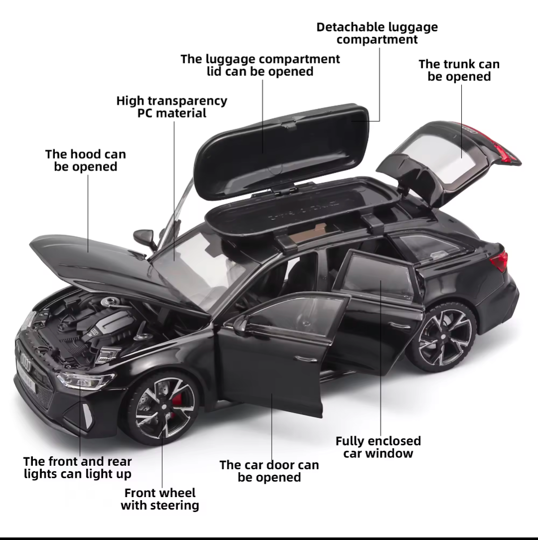 Audi RS6 Auto Modellauto Sammlerstück Spielzeug detailgetreu Maßstab 1:32