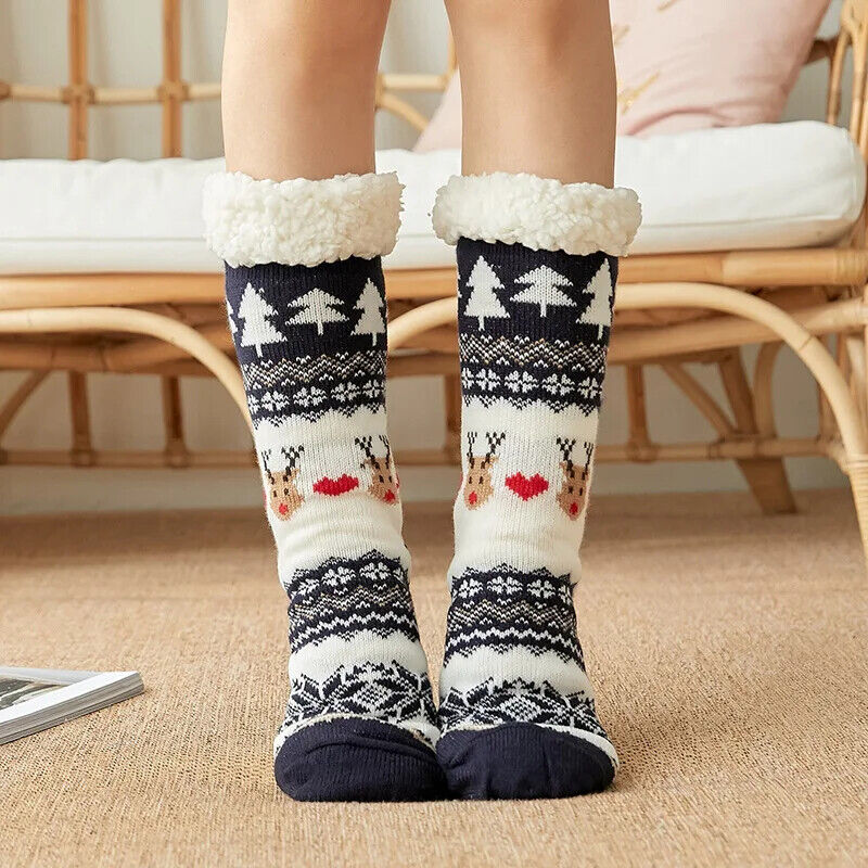 HABO Warme Wintersocken Weihnachtsdesign Weihnachten Plüsch Socken Geschenk