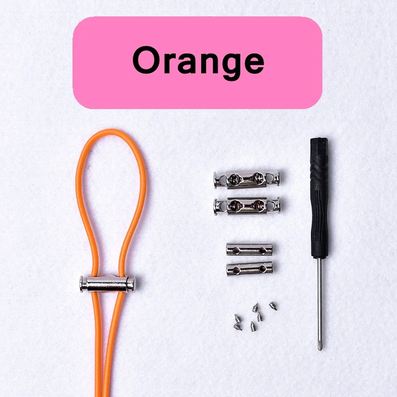 1 Paar Elastische Schnalle Schnürsenkel Kein Schnüren Schnürsenkel Metall Lock-