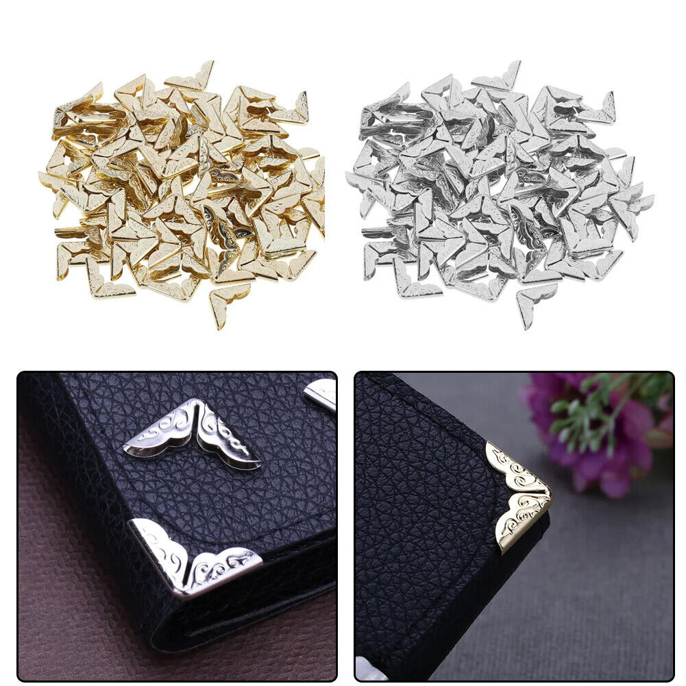 HABO Bucheckenschutz aus Metall Eckenschutz für Scrapbooking, Alben, Menüs, Ordn
