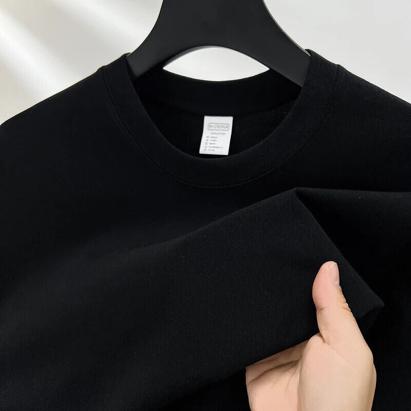 HABO Baumwolle Herren T-Shirt – Sommer High-End Marke Rundhals , Atmungsaktiv