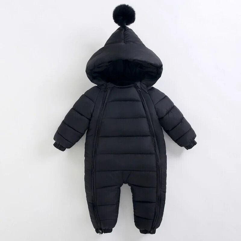 Baby Overall Winter Kleinkind Ganzkörperanzug Dick und Warm Mit Kapuze Für Babys