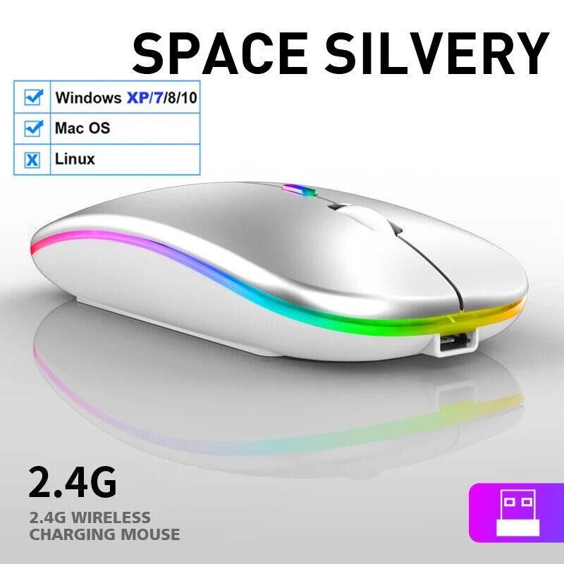 Wireless Office Gaming Maus hochwertig RGB Drahtlose Maus Aufladbar Bluetooth