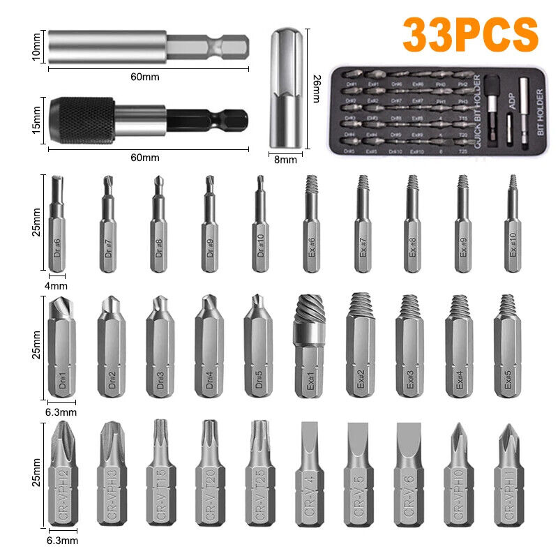 HABO Bits Set Akkuschrauber Schraube Bohrmaschine Werkzeug Kreuzschlitz Bohrer