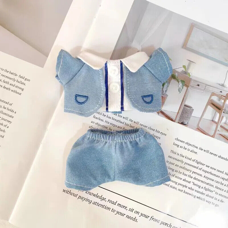 Set Puppenkleidung für 17 cm Idolkinder – Kawaii Overalls und Zubehör