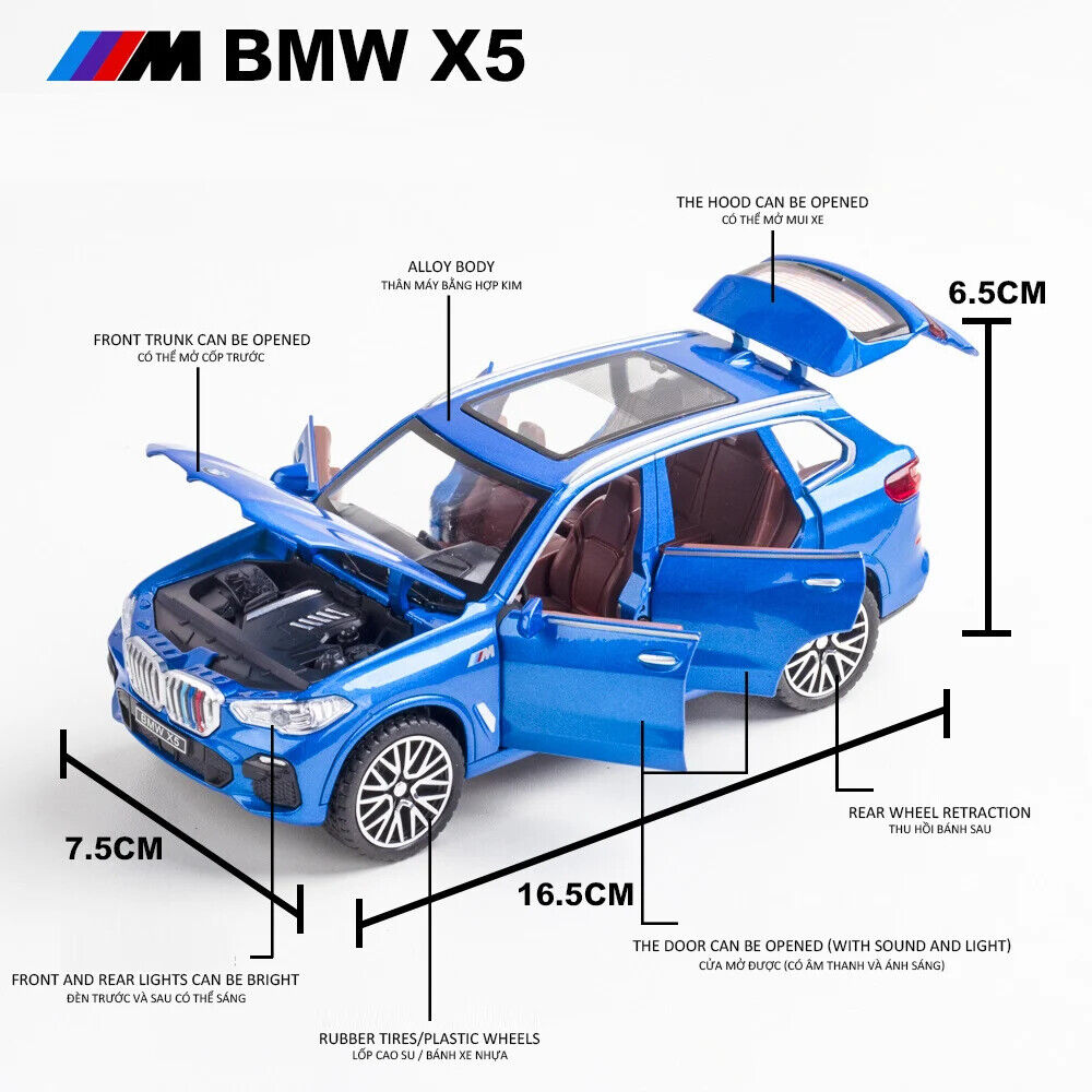 HABO Bmw X5 SUV Modell Fahrzeug Spielzeug für Kinder und Sammler detailgetreu