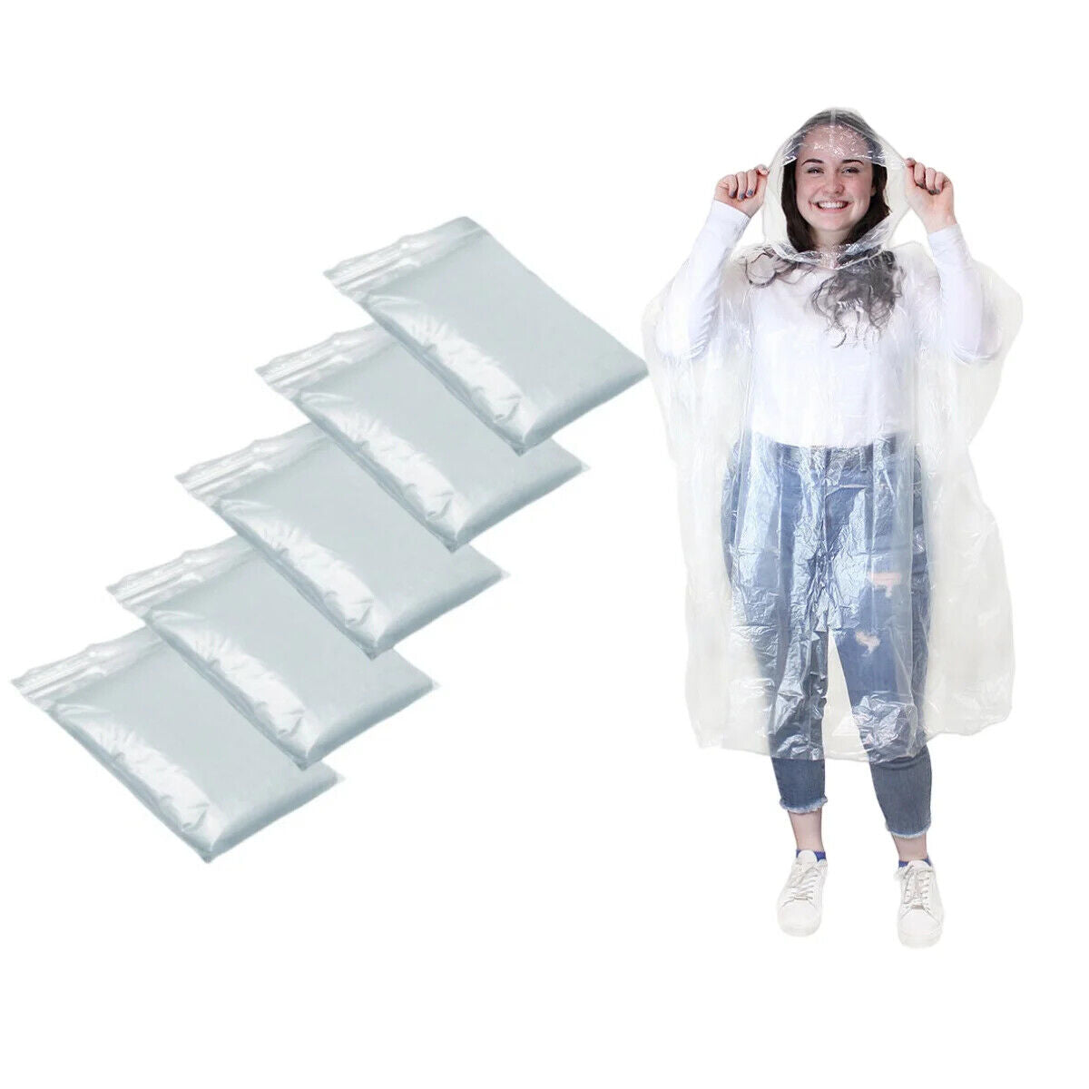 HABO Einweg Regenponcho 12 Stück Wasserdichter Regenmantel Outdoor